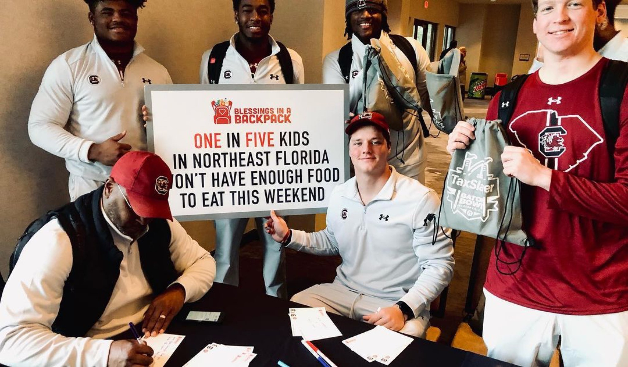 Gamecock Football Team Gives Back to First Coast Kids Ahead of Gator Bowl