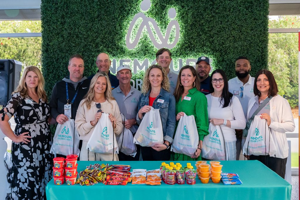 Nemours Children's Health and the Jim & Tabitha Furyk Foundation, along with Blessings in a Backpack, came together for a second year to address childhood food insecurity during THE PLAYERS Championship Week, highlighting the vital partnership and impact in addressing hunger in Northeast Florida.